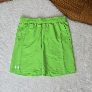 Under Armour Neon Green Shorts, Boys Large, New With Tags